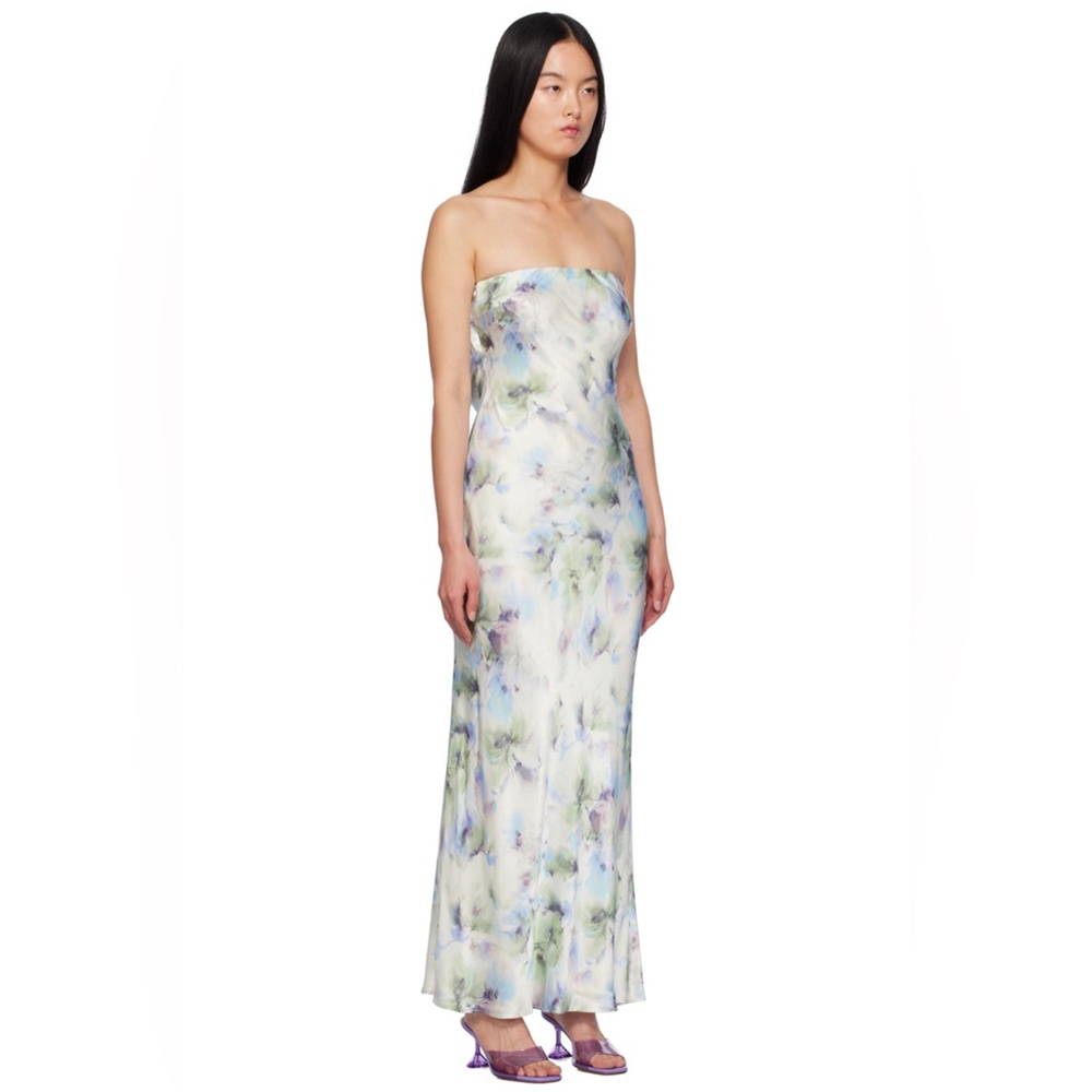 NWT BEC + BRIDGE Strapless Watercolor Moondance Maxi Dress Size 8 - Picture 2 of 8